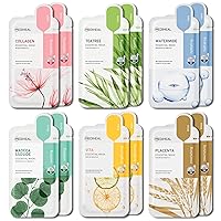 FACETORY 23 Sheet Mask Collection - Hydrating, Moisturizing, Radiance  Boosting, Soothing, Redness Relief - For All Skin Types, Made in Korea,  Variety