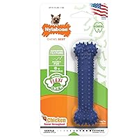 Nylabone Moderate Chew FlexiChew Dental Chew Toy Chicken Flavor X-Small/Petite - Up to 15 lbs.