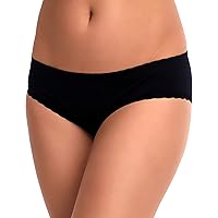 EvaWear Menstrual Period Panty, Tampon Alternative, Absorbent, Hypoallergenic, Black, Hipster, L
