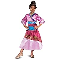 Disney Princess Mulan Costume Dress for Girls, Children's Character Dress Up Outfit