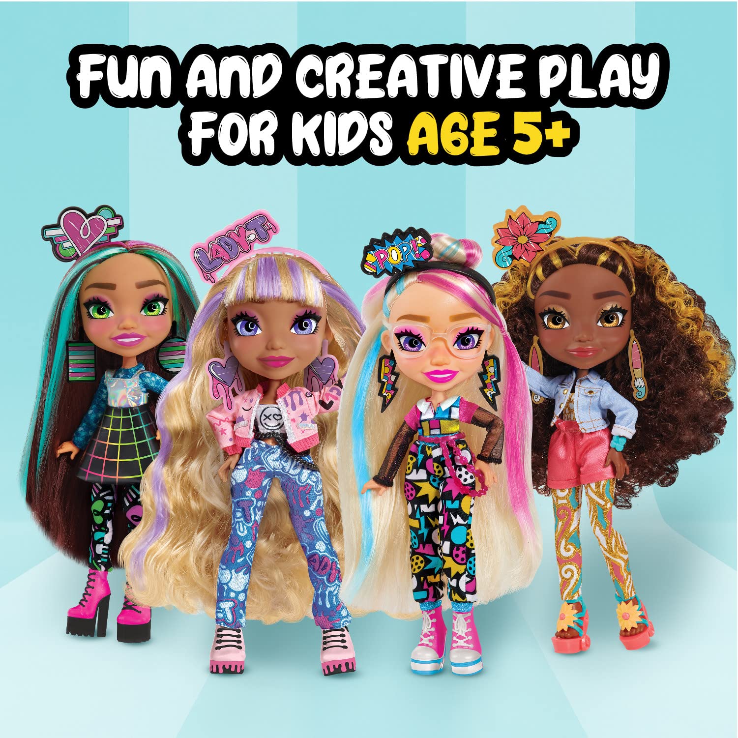 ART SQUAD Nene 10-inch Doll & Accessories with DIY Craft Etching Project, Kids Toys for Ages 3 Up, Gifts and Presents by Just Play