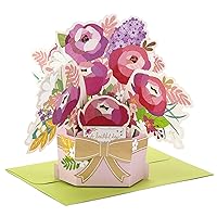 Hallmark Paper Wonder Pop Up Card for Women (Paper Pop Up Flowers) for Birthdays, Thinking of You, Anniversary, Thank You or Any Occasion