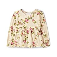 Baby Girls' and Toddler Long Sleeve Ruffle Top