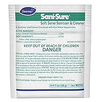 Diversey 90234 Sani-Sure Soft Serve Sanitizer & Cleaner, for Shake, Slush, Yogurt Machines & Food Service Equipment, Powder, 1-Ounce Packet