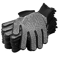 24Pcs Work Gloves Anti-slip Knitted Stretchy Cloth Glove Thin Moist Glove Liners