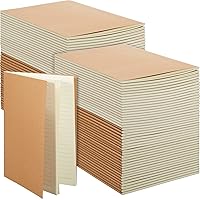 200 Pack Kraft Notebook Journals 5.5 Inch x 8.3 Inch A5 Journal Softcover Notebooks Bulk for Kids Student Writing Sketch Travel Journal Office Notepad with 60 Pages 30 Sheets (Brown)