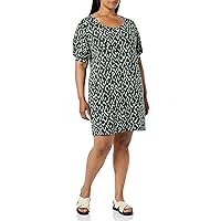 Amazon Aware Women's Modal Elbow Length Puff Sleeve T-Shirt Dress (Available in Plus Size)