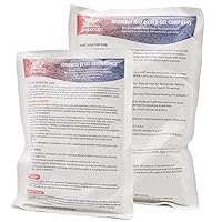 Hot & Cold Reusable Gel Compress, Microwavable, Relieves Swelling and Pain, Increases Blood Flow, Warms Cold Hands & Feet, Ideal for Emergency First Aid, Pack of 2, One Small and One Large Pack