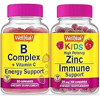 Vitamin B Complex + Zinc Kids, Gummies Bundle - Great Tasting, Vitamin Supplement, Gluten Free, GMO Free, Chewable Gummy