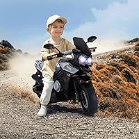 Strong Ride 12V Off Road Motorcycle, Electric Motor Toy Bike with Training Wheels for Kids 3-6
