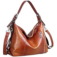 HESHE Vintage Leather Shoulder Bag for Women and Ladies Handbags Leather Wallet for Women Credit Card Holder