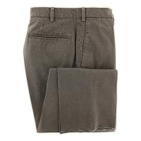 Dark Brown Micro-Houndstooth Pants - Slim