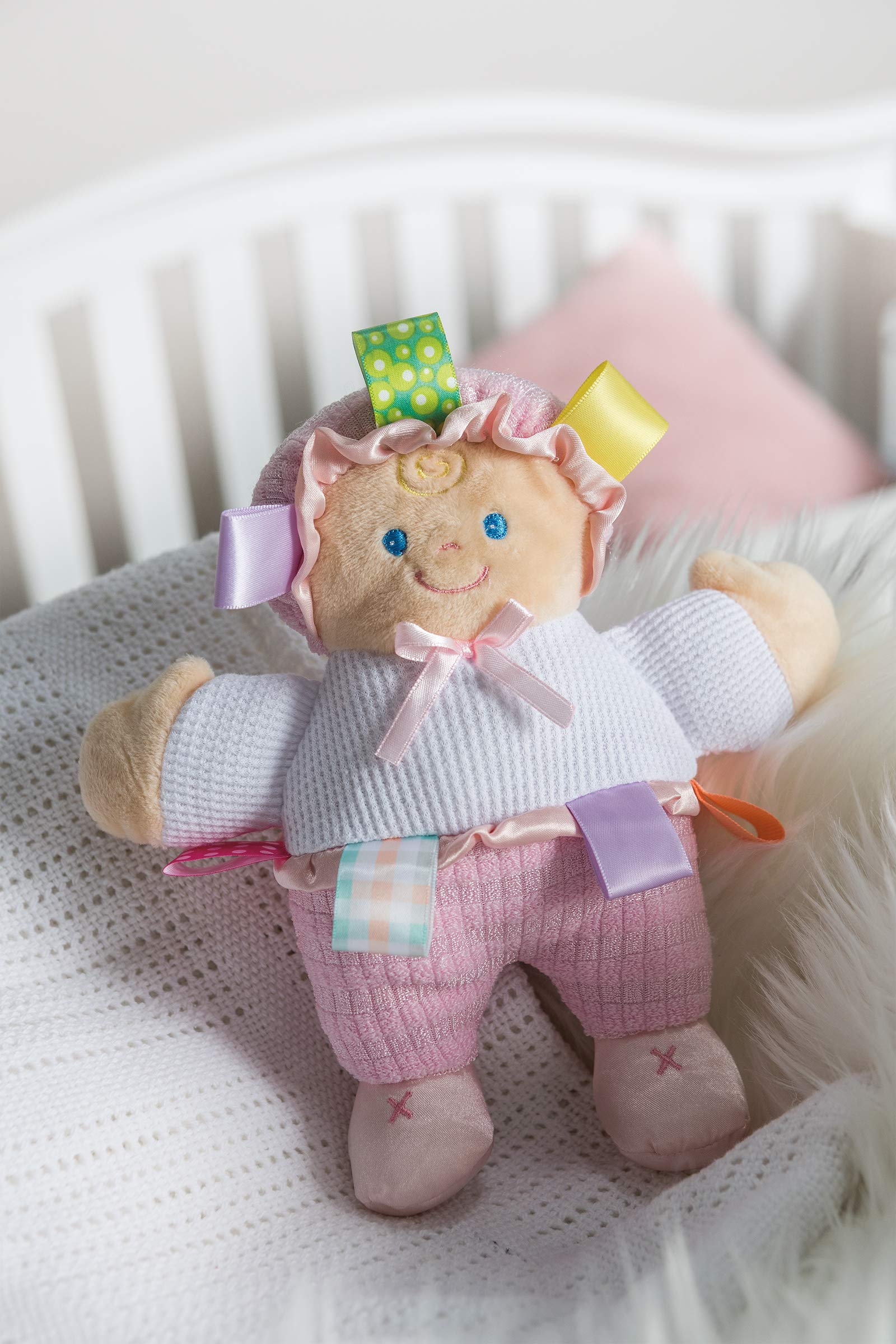 Mary Meyer Taggies Developmental Baby Doll, Pink, 8-Inch
