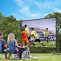 Projector Screen and Stand,16:9 Hight-Density Portable Foldable Projection Screen 1080P 3D 4K HD Projector Movie Screen (84/100/120/150Inch)