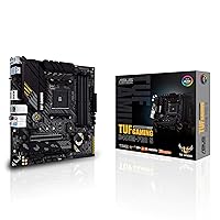 ASUS TUF Gaming B450M-PRO S AMD AM4 (3rd Gen Ryzen™) Micro ATX Gaming Motherboard (8+2 Power Stages, 2.5Gb LAN, BIOS Flashback, AI Noise-Canceling Mic, USB 3.2 Gen 2 Type-A and Type-C, Aura Sync RGB)