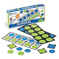 Learning Resources Giant Magnetic Ten Frame Set, Set of 4, Ages 5+, Classroom Math Set, Magnetic Whiteboard Set, Classroom Demonstration