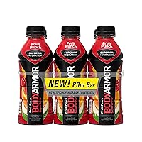 Sports Drink Sports Beverage, Fruit Punch, Coconut Water Hydration, Natural Flavors With Vitamins, Potassium-Packed Electrolytes, Perfect For Athletes, 20 Fl Oz (Pack of 6)