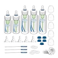 Natural Flow Specialty Feeding System with Anti-Colic Baby Bottle and Infant Paced Feeding Valve Starter Kit