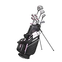 AMG Ladies Womens Complete Golf Clubs Set Includes Driver, Fairway, Hybrid, 6-PW Irons, Putter, Stand Bag, 3 H/C's - Choose Color and Size!
