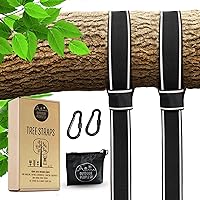 Set of 2 Tree Swing 10ft Strap Hanging kit with Travel Carry Handy Bag with Safe Lock Carabiners and Hooks,2500lbs Breaking Strength for Securing Hammocks-Tree Swings and Tires
