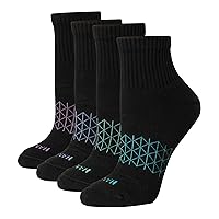Hanes Cushioned, Absolute Active Ankle Socks for Women, Seamless Toe, 4-PRS