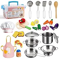25pcs Kids Pretend Play Cookware Set Tableware Cutting Food Toys Role Play 