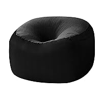 CHUN YI Spandex Bean Bag Chair Cover(No Filler), Stuffed Storage Bird's Nest Slipcover with Zipper for Toy and Others Extra Large Seat Coat (Large,Black)