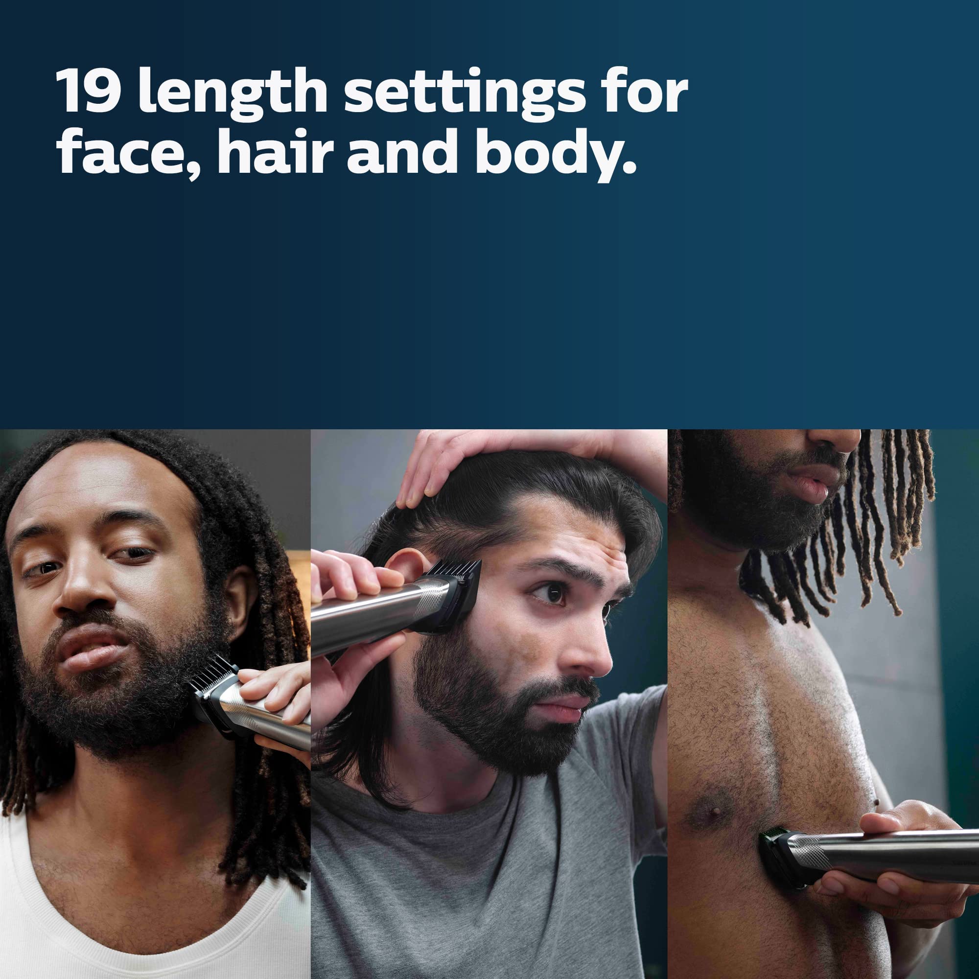 NEW Philips Norelco Multigroom Series 9000 - 21 piece Men's Grooming Kit for beard, body, face, nose, ear hair trimmer w/ premium storage case, MG9510/60