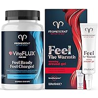 VitaFLUX Triple Power Nitric Oxide Supplement + Female Warming Arousal Gel for Women, Daily Vitamin for for Male Performance, Stamina, Energy, Recovery, New Sensations for Her, Paraben & Hormone Free