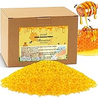 5LB Yellow Beeswax Pellets Food Grade Beeswax Triple Filtered Beeswax for Candle Making Beeswax Pastilles for DIY Creams Lotions Lip Balm Soap