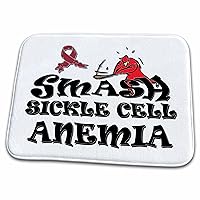 3dRose Blonde Designs Smash The Causes - Smash Sickle Cell Anemia - Dish Drying Mats (ddm-196040-1)