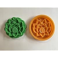 Vinh Truong 200g Moon Cake Mold Lotus Flower Nonstick Pastry Sticky Rice Mold Bath Bombs (Lotus_03)