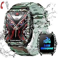 Smart Watch for Men 3ATM Waterproof (Answer/Dial Calls) 1.96” HD Big Screen Rugged Smart Watch Heart Rate/SpO2/Sleep Monitor Fitness Watch 100+ Sports Mode Smartwatch for iOS Android