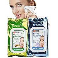 Original Derma Beauty 160 Makeup Cleansing Wipes Hyaluronic Acid + Avocado (Assort# 1) Makeup Remover Wipes for Beauty & Personal Care