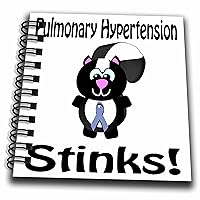 3dRose db_115966_3 Pulmonary Hypertension Stinks Skunk Awareness Ribbon Cause Design-Mini Notepad, 4 by 4