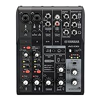 Yamaha AG06MK2 Black 6-Channel Live Streaming Loopback Mixer/USB Interface with Steinberg Software Suite