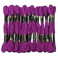 Anchor Stranded Cotton Thread Floss Cross Stitch Hand Embroidery Pack of 25 Skeins-Purple