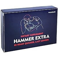 Hammer Extra Herbal Supplement for Men. Horny Goat Weed, Tongkat Ali, Ginseng & Maca Root for Energy, Stamina & Endurance. Fast Acting Male Performance Enhancing Pill - 10 Capsules