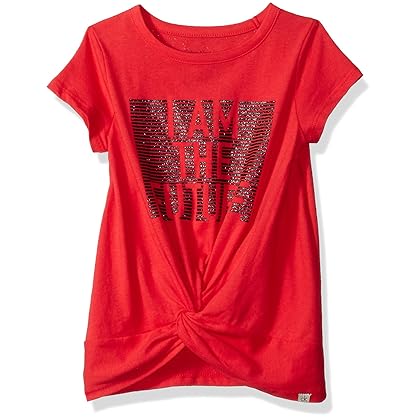 Calvin Klein Girls' Short Sleeve Legacy Graphic T-Shirt