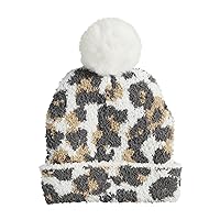 Mud Pie Baby Girls' Leopard Knit Hat