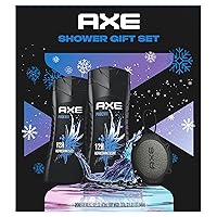 Body Wash Gift Set for Men – Phoenix Body Wash 2-Pack, 12H Refreshing Crushed Mint & Rosemary Scent + AXE Detailer 2-Sided Shower Tool for Irresistible Skin (3 Piece Set)