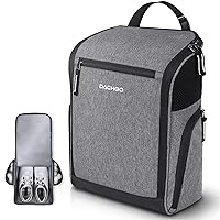 Dachgo Golf Shoe Bag Men Women, Padded Golf Shoe Carry Bags with Clasped Strap Handle & Side Ventilation, 3 Pockets for Golf Tees, Balls & Accessories, Perfect for Sport Golf Baseball Soccer, Grey,