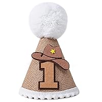 Cowboy Cone for 1st birthday - Cow Crown For First Birthday Hat. Photo Props，One Birthday Hat For Western Party