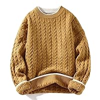 Winter Thick Warm Sweater Men O Neck Knitted Pullovers Loose Mens Knitwear Casual Couple Knitting Pullover