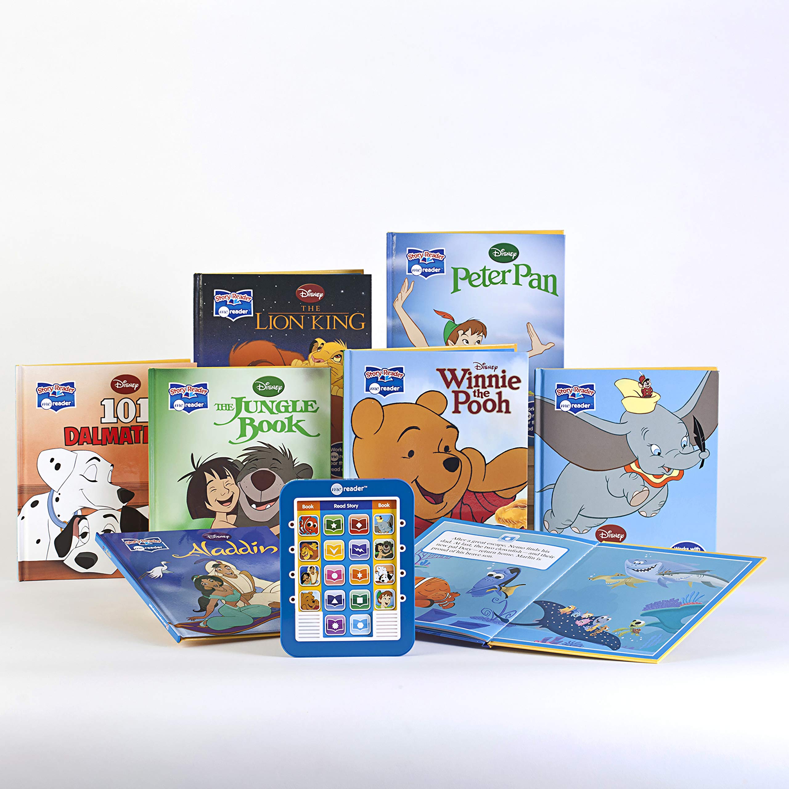 Disney Classic - Lion King, Finding Nemo, Aladdin and more! - Me Reader Electronic Reader and 8 Sound Book Library - PI Kids