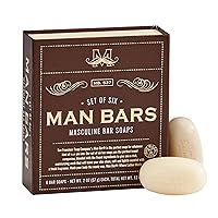 Men Soap Gift Set | 6 Piece Man Bar Gift Set Natural Manly Fragranced 2 Ounce (Pack of 6)