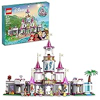 Disney Princess Ultimate Adventure Castle 43205 Building Toy with 5 Princess Mini-Dolls Including Ariel, Rapunzel and Snow White(Packaging May Vary)