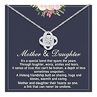 UNGENT THEM Silver Law Love Knot Necklace for Women, Mothers Day Wedding Christmas Birthday Gifts for Grandma, Mom, Mother in Law, Mother of the Groom, Daughter