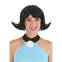 Fun Costumes Flintstones Betty Rubble Wig for Women, Cavewoman Black Wig for Stone Age Dress-Up Parties, Cosplay & Halloween Standard