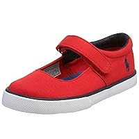 Polo by Ralph Lauren Toddler/Little Kid Tanya Mary Jane,Red Canvas,10.5 M US Little Kid